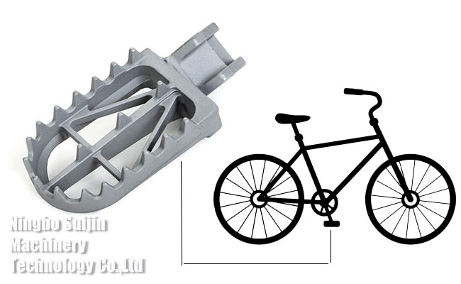 Moulage de précision en acier de pédale de bicyclette